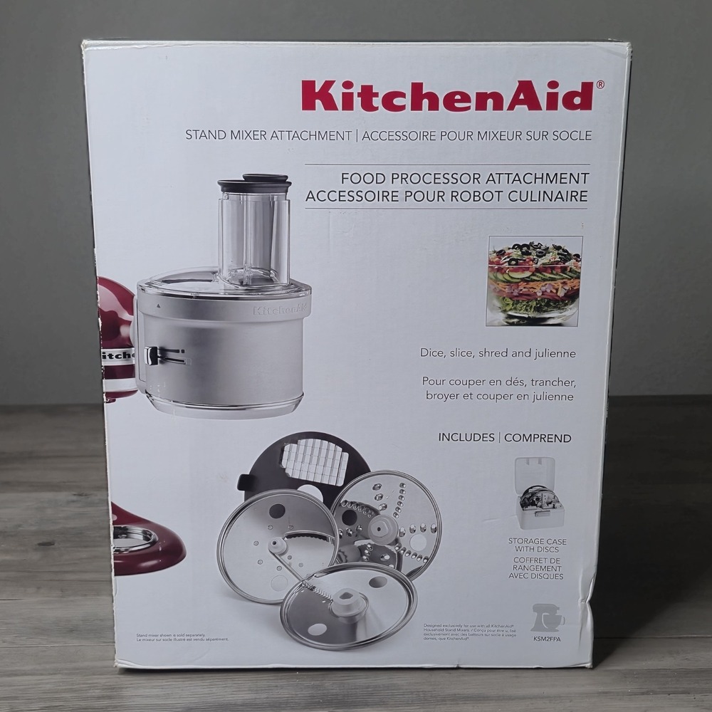 KitchenAid KSM2FPA Food Processor Mixer Attachment Dicing Kit Silver